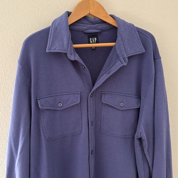 GAP Men’s Longsleeve Knit Jacket Relaxed Fit Collared Button Down Size XL - Picture 3 of 8